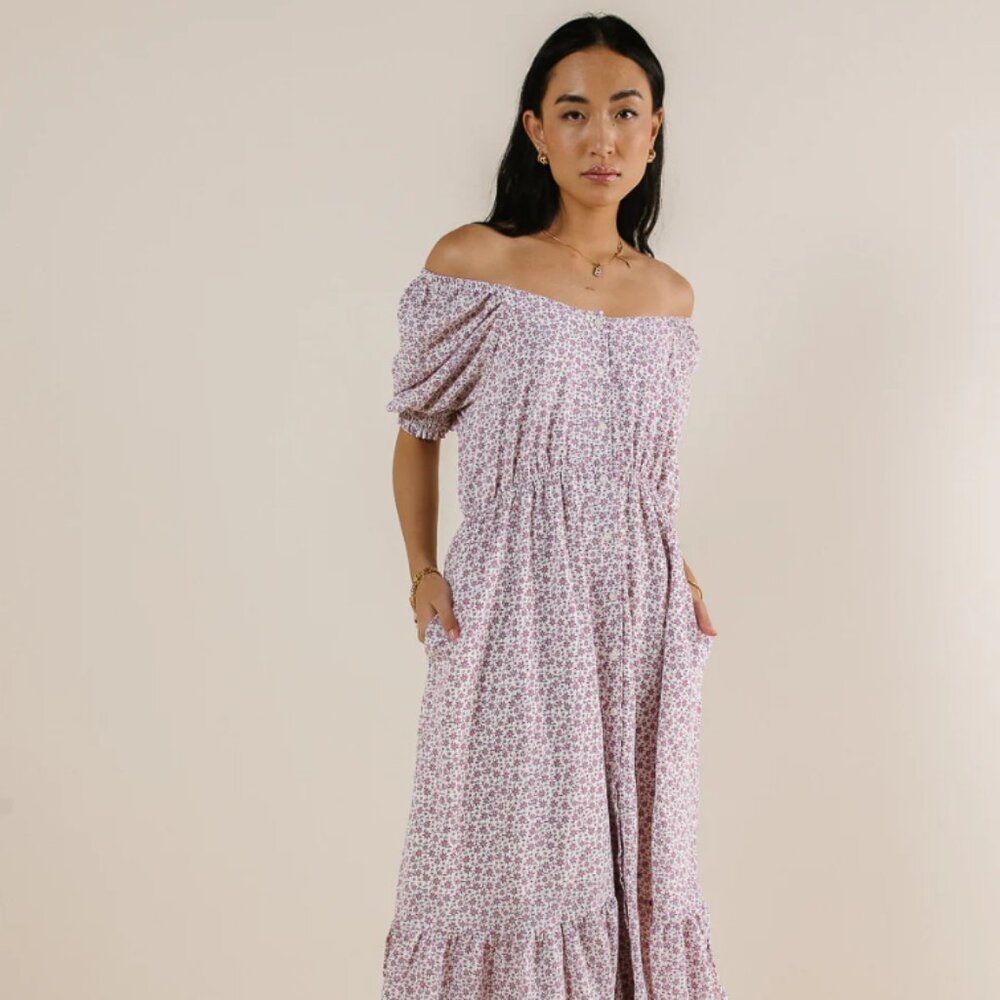 ISLA FLORAL BUTTON UP DRESS